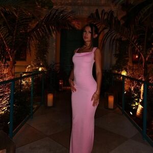 Elegant Pink Evening Gown